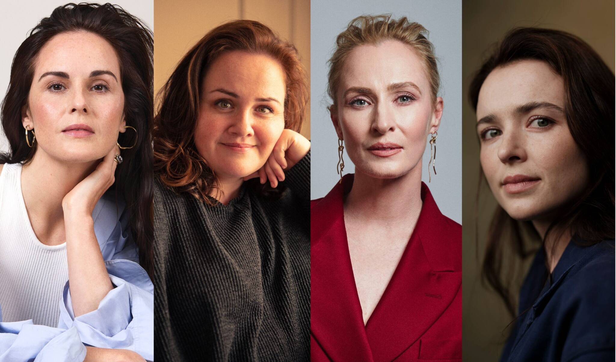Feral cast Michelle Dockery, Jessica Gunning, Genevieve O’Reilly and Philippa Northeast in the officially supplied casting image.