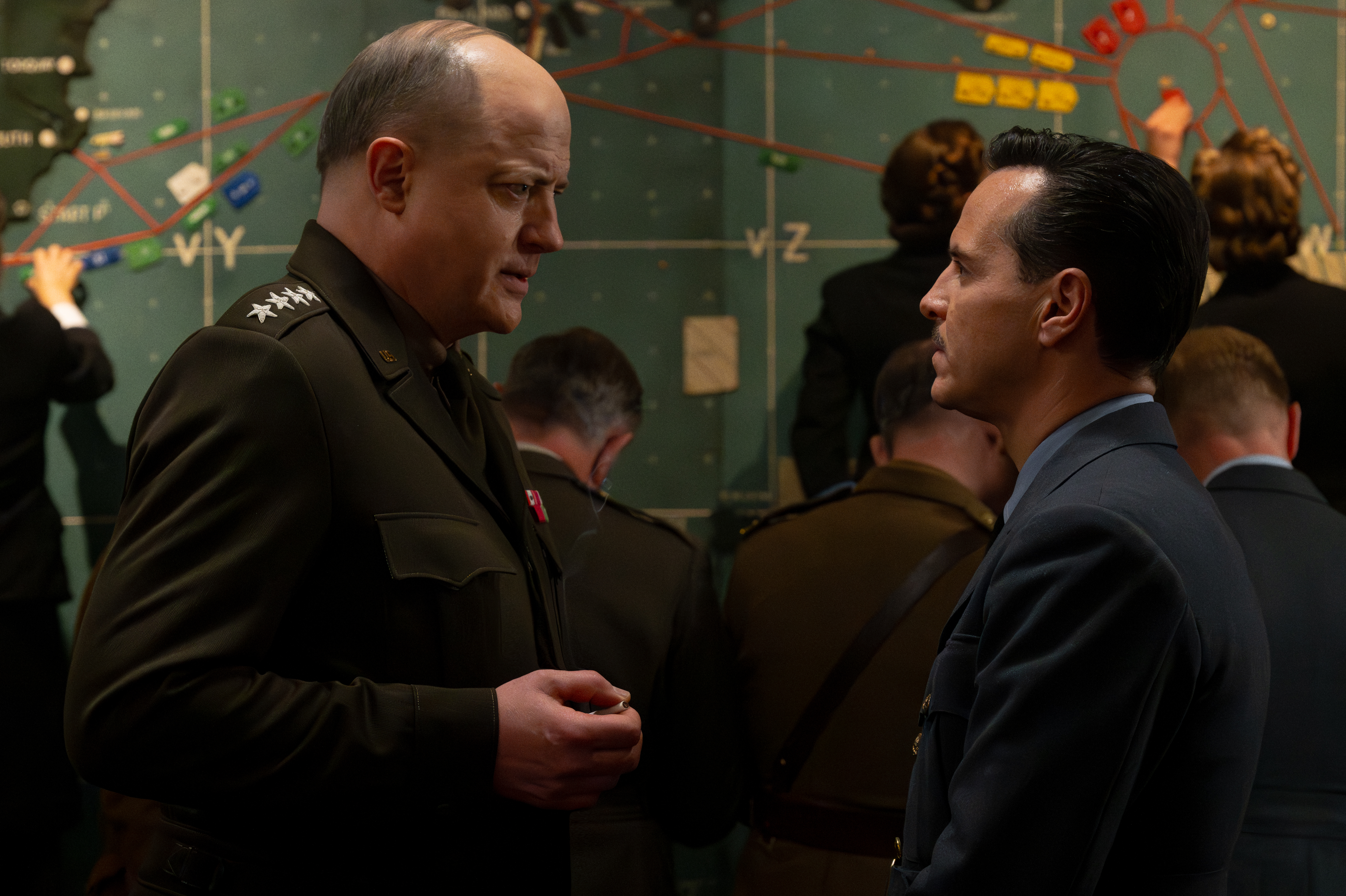 Brendan Fraser and Andrew Scott in Pressure.