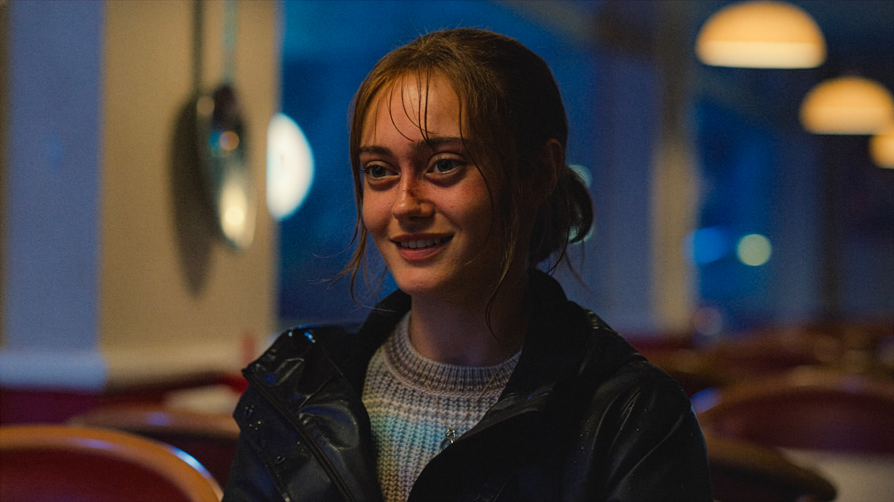 Ella Purnell as Rhiannon Lewis in Sweetpea season two.