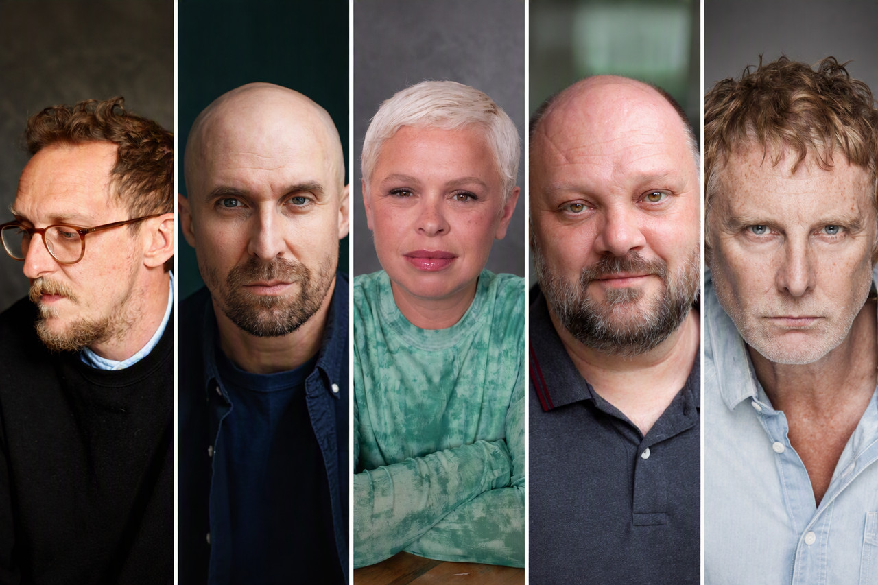 HBO’s supplied five-panel casting portrait of Leo Bill, Andrew Brooke, Laura Smyth, Daniel Fearn and David Threlfall.